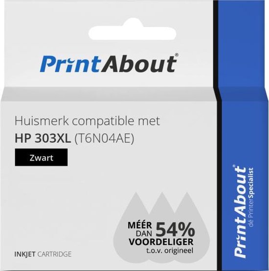Huismerk compatible met HP 303XL (T6N04AE) Inktcartridge Zwart | bol.com