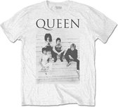 Queen - Stairs Heren T-shirt - S - Wit