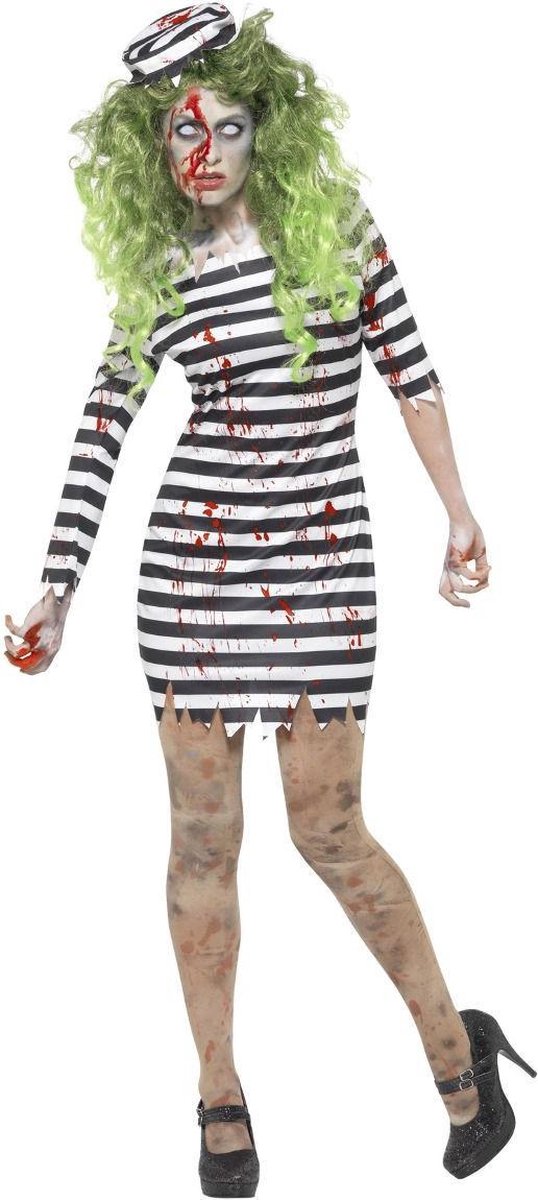Smiffys Kostuum -XS- Zombie Jail Bird Zwart