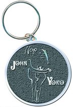 John Lennon Sleutelhanger John & Yoko Grijs