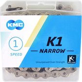 KMC ketting single speed K1 3/32 narrow 100 links silver