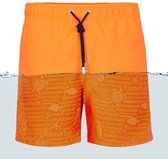 Ramatuelle Zwembroek Heren - Magic print Zwembroek  - Print wordt zichtbaar zodra de stof nat wordt. - Maat XXXL  - Kleur  Oranje / Fluor Orange