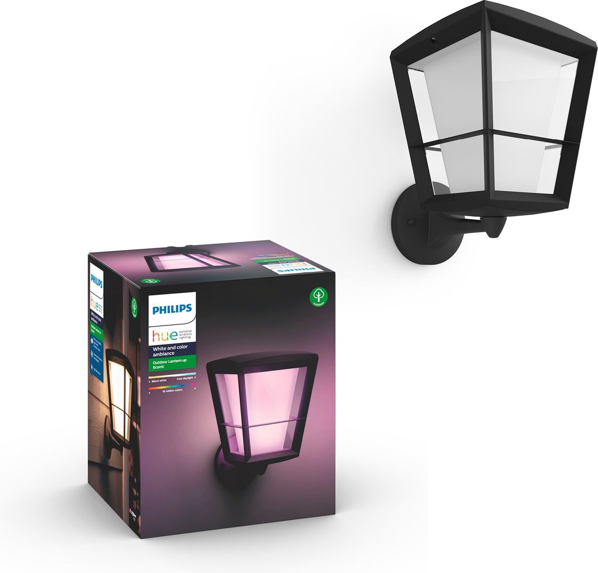 Philips Hue Inara applique d'extérieur LED, noir