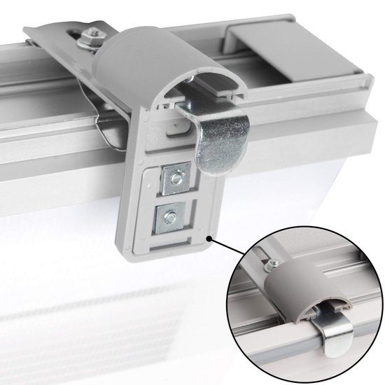 Store double enrouleur Sol Royal - montage sans perçage ni vis - SolDecor DK9 blanc 220x120cm