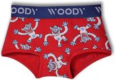 Woody boxer meisjes - rood - duopack - 192-1-SHO-Z/983 - maat 104