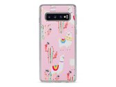 Samsung Galaxy S10 Hoesje - My Style - Magneta Serie - TPU Backcover - Pink Alpaca - Hoesje Geschikt Voor Samsung Galaxy S10