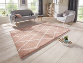 Scandinavisch vloerkleed Elle Decoration Abbe - roze/crème 160x230 cm