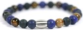 Heren armband Lapis Azul - tijgeroog - Ibizamen -19cm