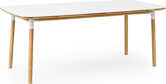 Opstand zwaarlijvigheid Respectievelijk Normann Copenhagen Form Table tafel wit 200x95 | bol.com