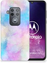 Hoesje maken Motorola One Zoom Watercolor Light