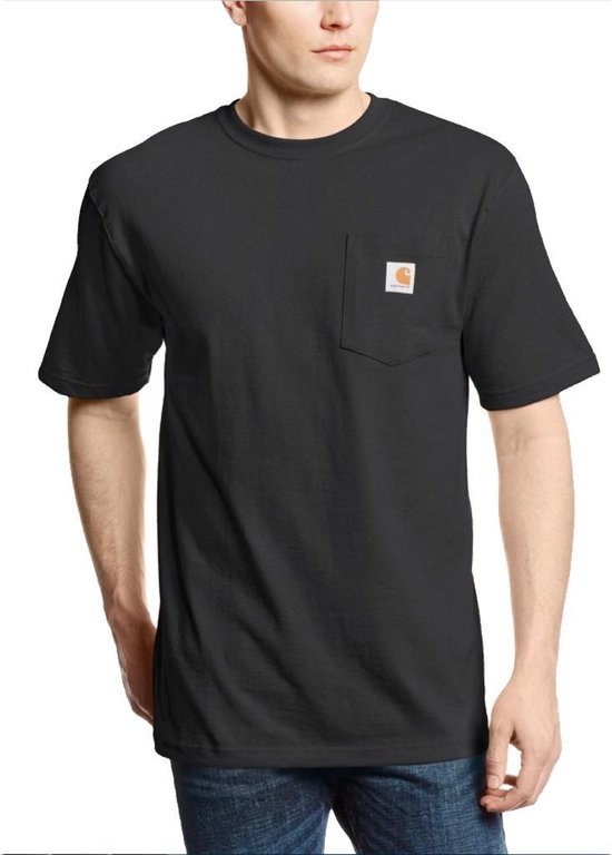 Carhartt 103296 Workwear Pocket T-Shirt - Relaxed Fit - Navy - L | bol.com