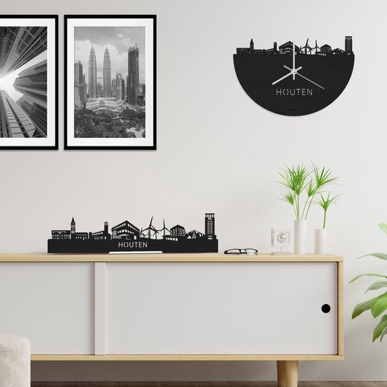 Debout Skyline en Bois Bois Zwart - 40 cm - Décoration design - Décoration à poser