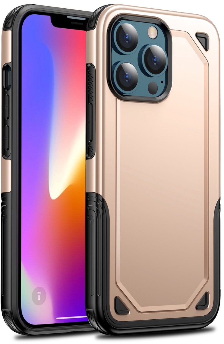 Extra Beschermend Hoesje geschikt voor iPhone 13 Pro - goud