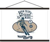 Porte-affiche avec Poster - Affiche scolaire - Combinaison de ski - Vintage - Citations - 60x40 cm - Lattes noires - Cadeau Vaderdag - Cadeau - Cadeau pour lui - Astuce - Hommes