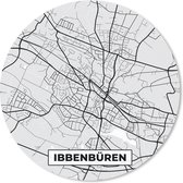 Muismat - Mousepad - Rond - Ibbenbüren - Kaart - Plattegrond - Stadskaart - Duitsland - 40x40 cm - Ronde muismat