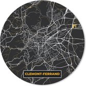 Muismat - Mousepad - Rond - Clemont-Ferrand – Plattegrond – Frankrijk – Kaart – Stadskaart - 30x30 cm - Ronde muismat