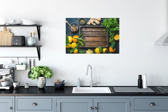 Affiche Boîte à fruits - Citroen - Fruit - 60x40 cm