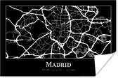Poster Madrid - Plattegrond - Kaart - Stadskaart - 180x120 cm XXL