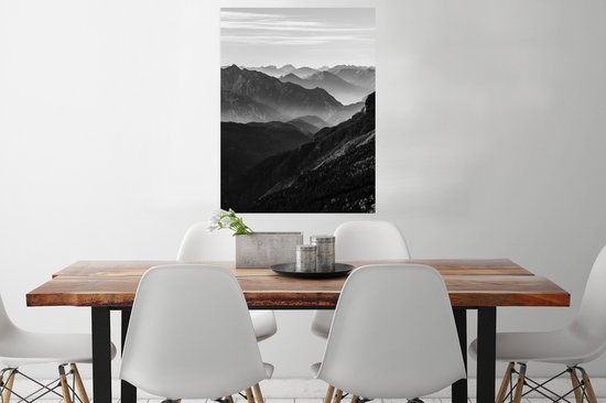 Poster Montagnes - Nature - Brouillard - 60x80 cm