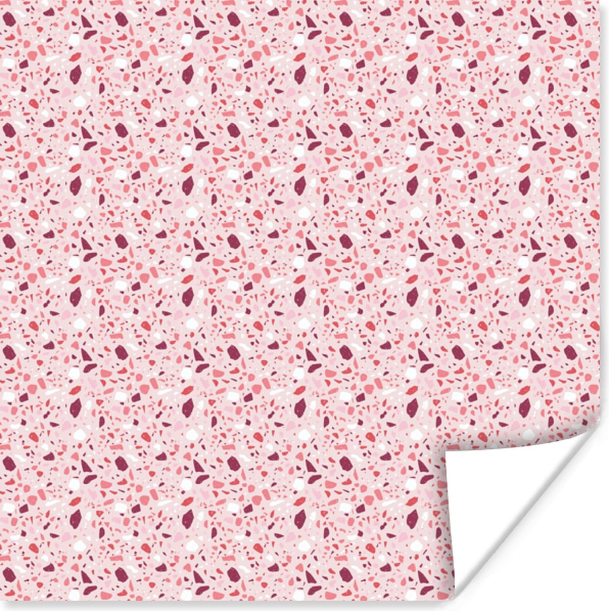 Poster Patroon - Terazzo - Klei - 75x75 cm
