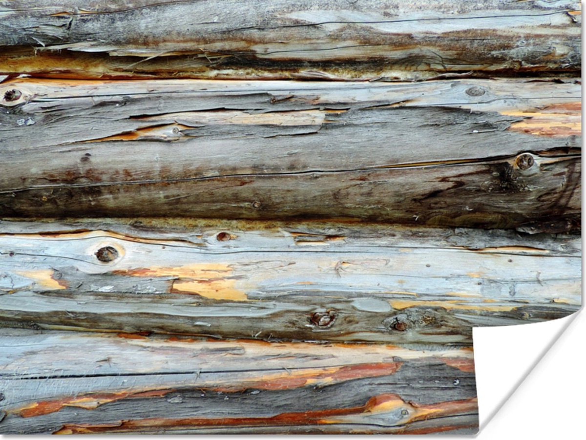 Poster Rustiek - Hout - Planken - Grijs - 40x30 cm