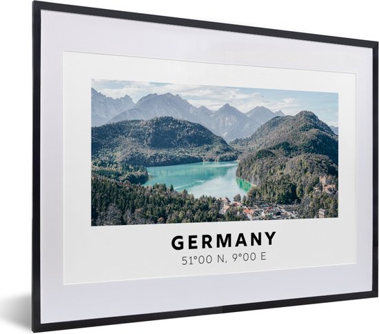 Fotolijst incl. Poster - Duitsland - Water - Bos - 40x30 cm - Posterlijst