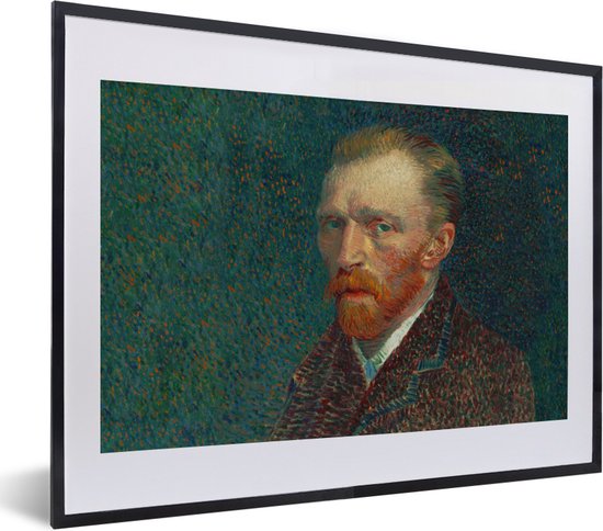 Cadre photo avec affiche - Art - Van Gogh - Maîtres anciens - Autoportrait - 40x30 cm - Cadre pour affiche