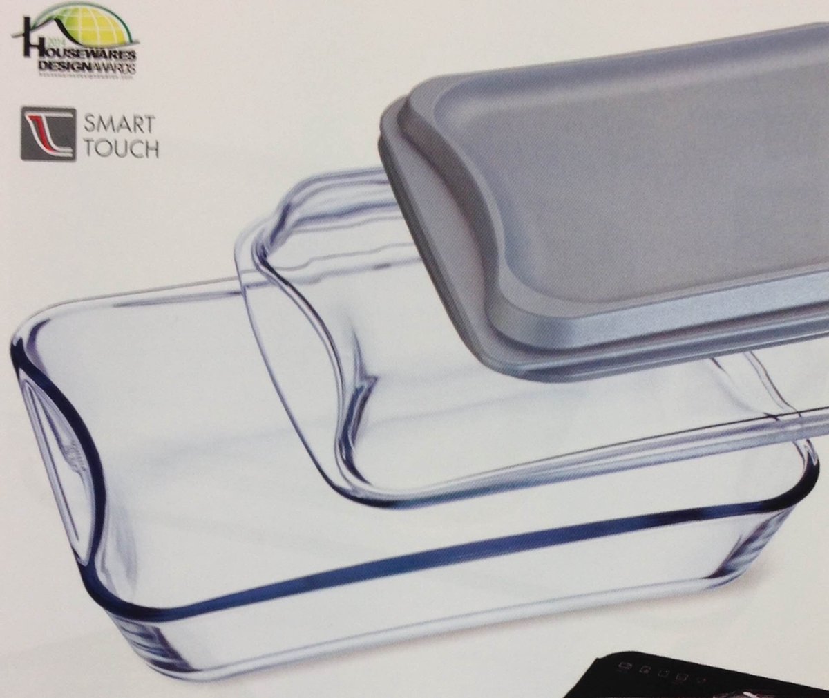 SIMAX bak- en braadpan van borosilicaatglas met glazen deksel 23/32/11,5 cm 2,5 liter