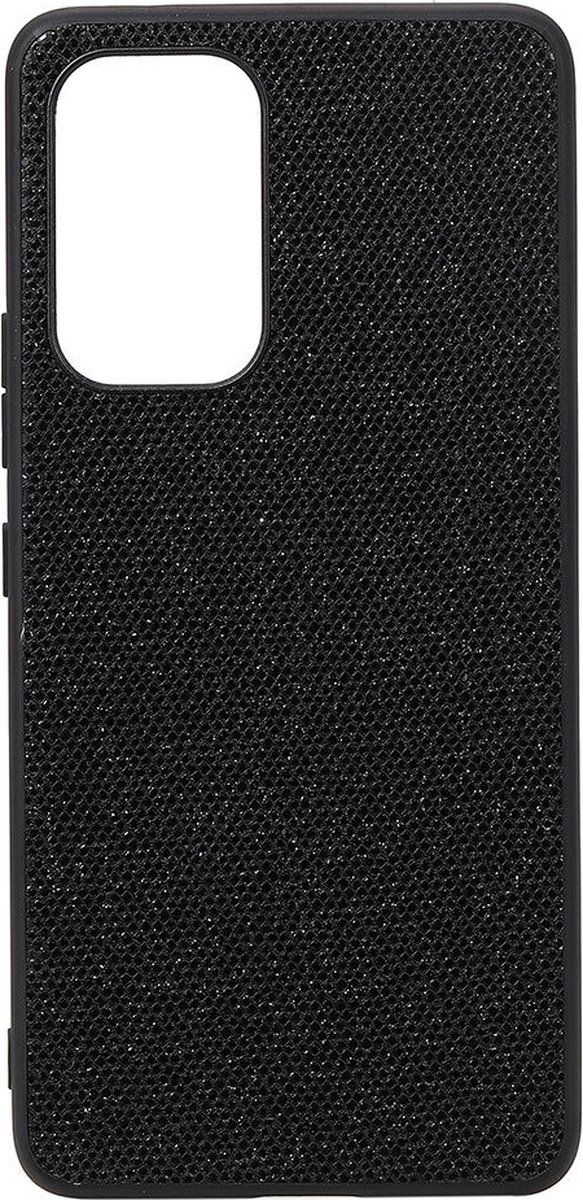 Shop4 - Samsung Galaxy A73 5G Hoesje - Harde Back Case Glitter Zwart