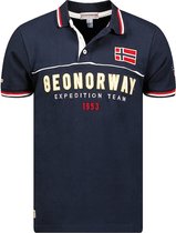 Polo Shirt Heren Blauw Geographical Norway Expedition Kerato - XXL