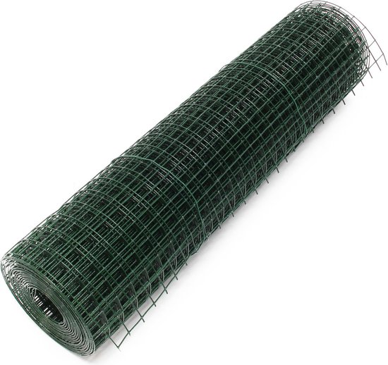 ketting Reproduceren wazig Wildanger groen gaas 25x25mm vierkanten 100cm x 25m, gegalvaniseerd en pvc  gecoat | bol.com