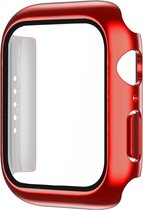 Screenprotector watch case - hoesje - geschikt voor Apple Watch Series 7 en 8 - 41 mm - rood