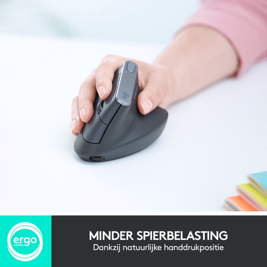 Logitech MX Vertical - Draadloze Ergonomische Muis - Grijs