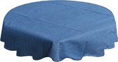 Buiten tafelkleed/tafelzeil blauw 160 cm rond - Tuintafelkleed tafeldecoratie