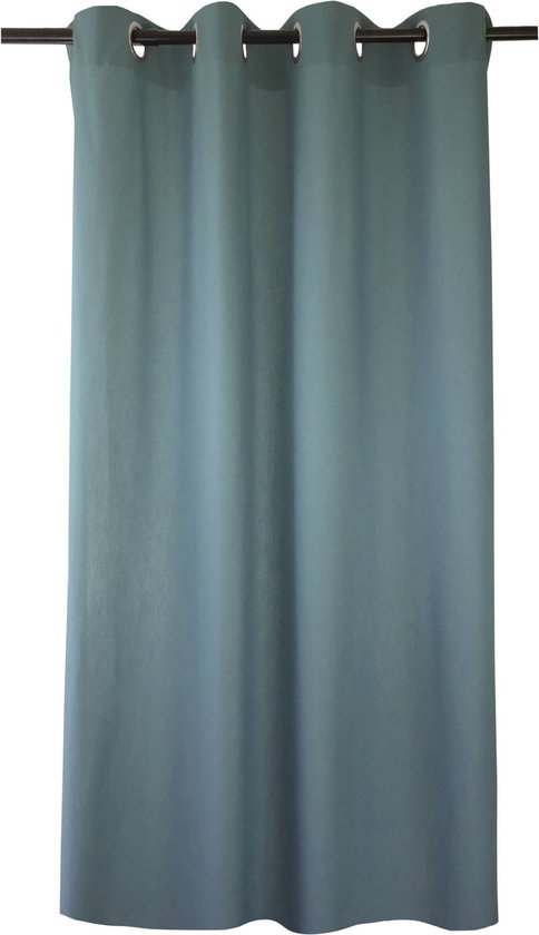INSPIRE - Rideau opaque SUNNY - L.140 x H.280 cm - rideaux avec yeux -  coton - bleu... | bol.com