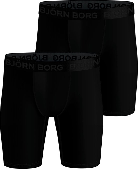 Bjorn Borg 2-Pack heren boxershort - Performance - Long Leg - L - Zwart