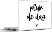 Autocollant pour ordinateur portable - 11,6 pouces - Citations - Saisir le jour - Carpe diem - Dictons - 30x21cm - Autocollants pour ordinateur portable - Peau pour ordinateur portable - Couverture
