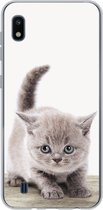 Geschikt voor Samsung Galaxy A10 hoesje - Kitten - Kat - Huisdieren - Jongens - Kinderen - Meisjes - Siliconen Telefoonhoesje
