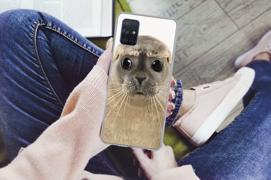 Coque Samsung Galaxy A51 - Chambre de Chambre de bébé - Phoque - Grands yeux - Chambre d'enfant - Coque de téléphone en Siliconen -