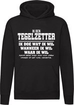 Tegelzetter | verjaardagkado | verjaardag kado | cadeau | grappig | jarig | Unisex | Trui | Sweater | Hoodie | Capuchon | Zwart