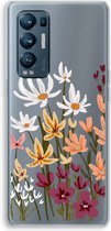 Case Company® - Hoesje geschikt voor Oppo Find X3 Neo hoesje - Painted wildflowers - Soft Cover Telefoonhoesje - Bescherming aan alle Kanten en Schermrand
