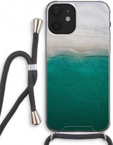 Case Company® - Hoesje met koord geschikt voor iPhone 12 mini hoesje met Koord - Stranded - Telefoonhoesje met Zwart Koord - Extra Bescherming aan alle Kanten en Over de Schermrand