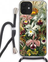 Case Company® - Hoesje met koord geschikt voor iPhone 12 mini hoesje met Koord - Haeckel Orchidae - Telefoonhoesje met Zwart Koord - Extra Bescherming aan alle Kanten en Over de Schermrand