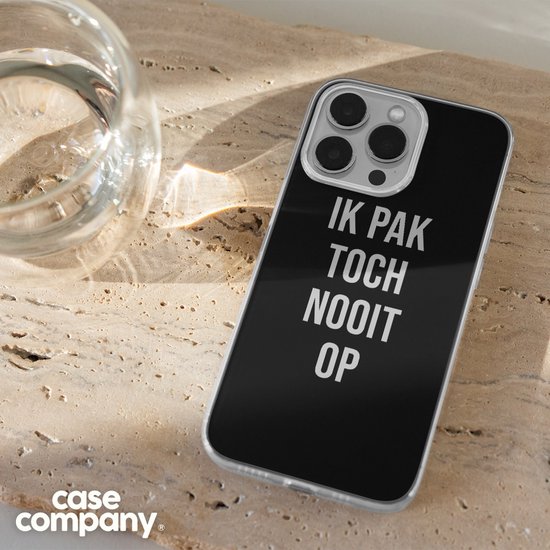 Case Company® - Hoesje geschikt voor iPhone XS hoesje - Ik pak nooit op - Zwart - Soft Cover Telefoonhoesje - Bescherming aan alle Kanten en Schermrand