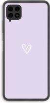 Case Company® - Hoesje geschikt voor Samsung Galaxy A22 4G hoesje - Klein hartje paars - Soft Cover Telefoonhoesje - Bescherming aan alle Kanten en Schermrand