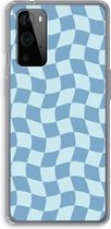 Case Company® - Hoesje geschikt voor OnePlus 9 Pro hoesje - Grid Blauw - Soft Cover Telefoonhoesje - Bescherming aan alle Kanten en Schermrand