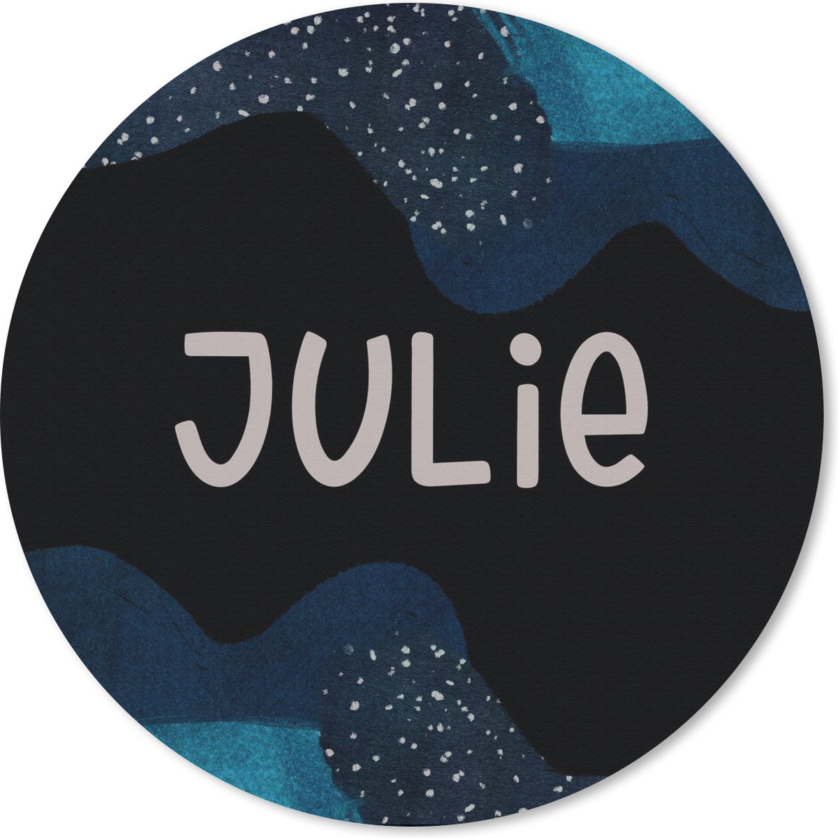 Muismat rond 20x20 cm - Mousepad Julie - Pastel - Meisje - Ronde muismatten
