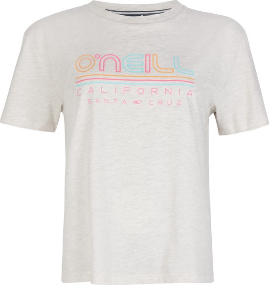 O'Neill T-Shirt Women All Year Ss T-Shirt White Melee Xl - White Melee 100% Eco-Katoen Round Neck