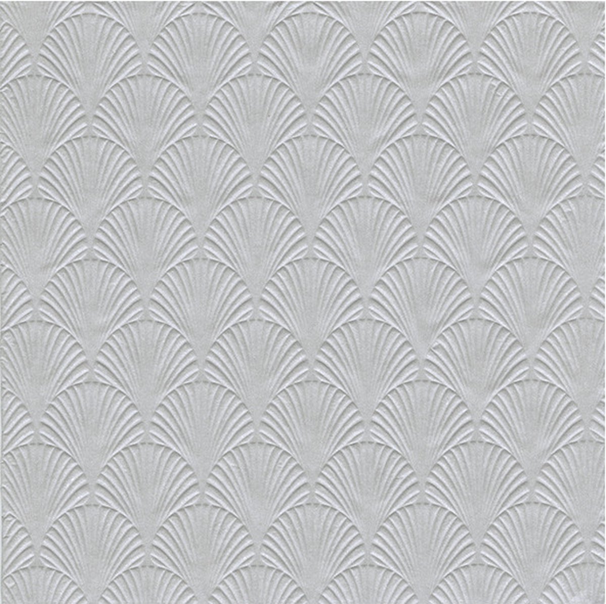 Ihr Servet Luxe - 32x - 3-laags - met schub patroon - zilver - 33 x 33 cm