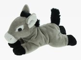 Pluche knuffel dieren Ezel grijs van 19 cm - Speelgoed boerderij knuffels - Cadeau voor jongens/meisjes